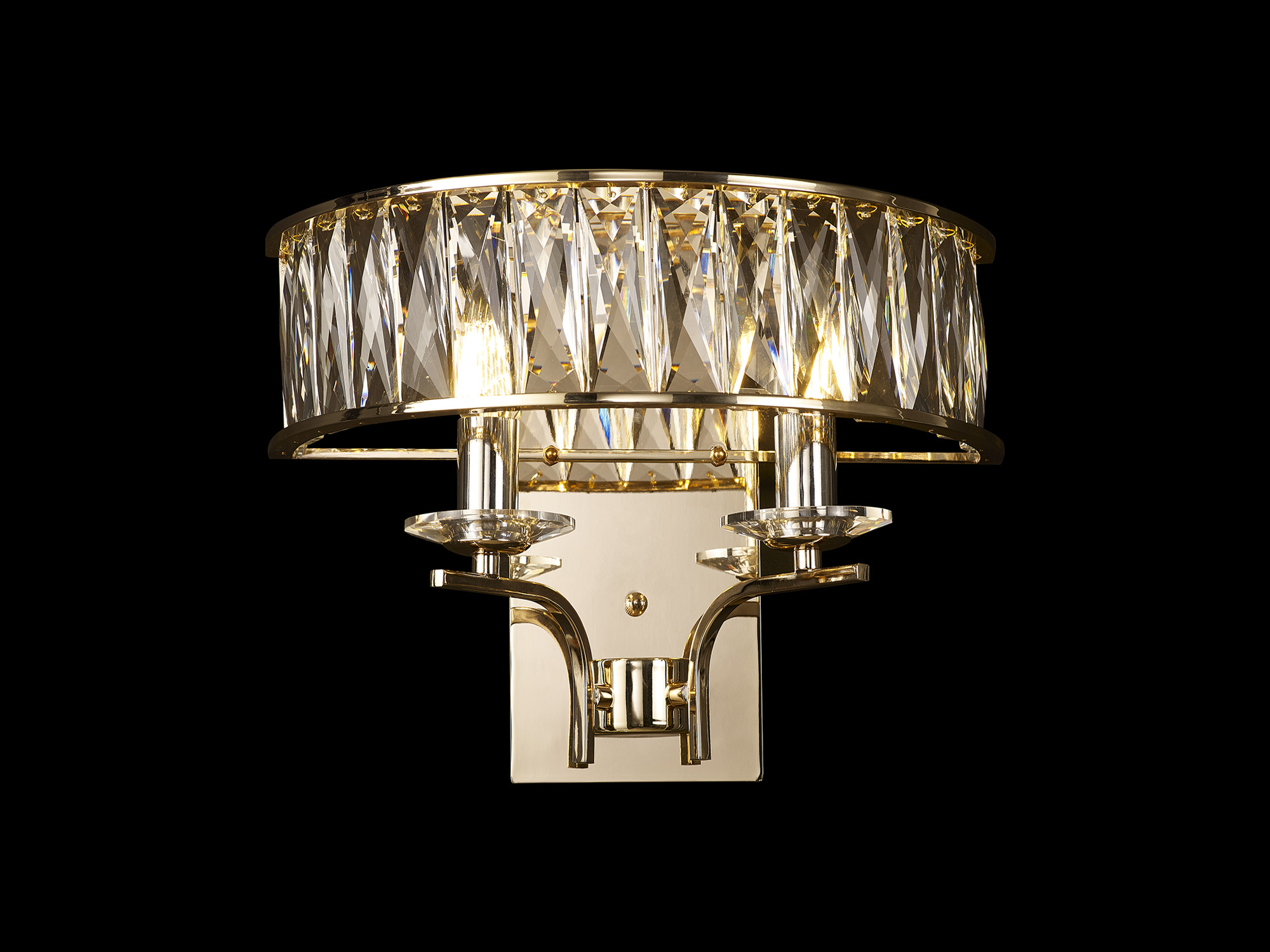 IL31828  Vivienne Crystal Wall Lamp 2 Light French Gold